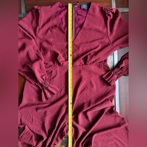 Ax Paris burgundy romper light size 14 valentines party luxury romantic academia